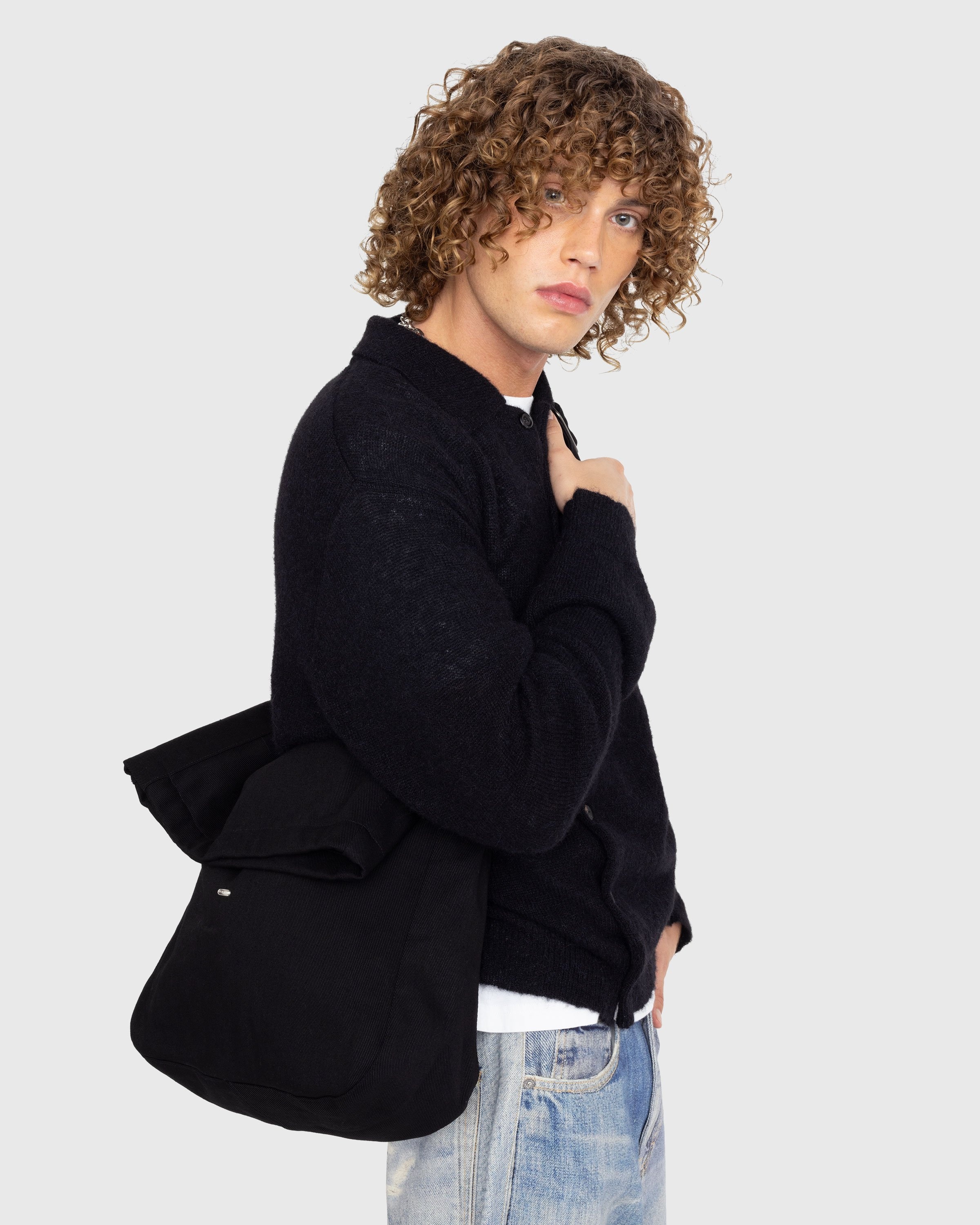 Our Legacy – Sling Bag Washed Black Denim - Bags - Black - Image 4