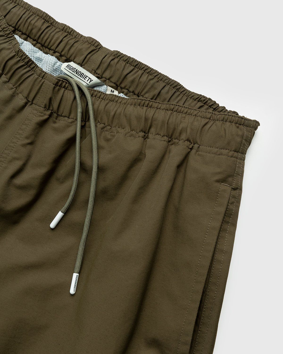 Highsnobiety – Cotton Nylon Water Short Olive - Shorts - Green - Image 3