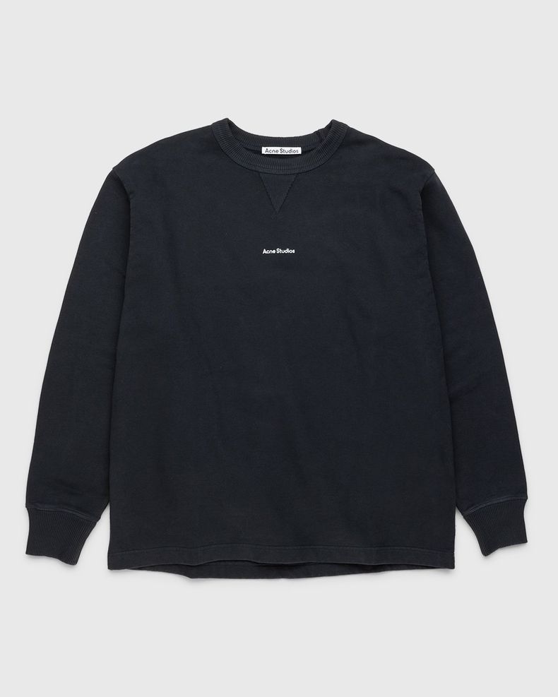 Organic Cotton Logo Crewneck Sweatshirt Black