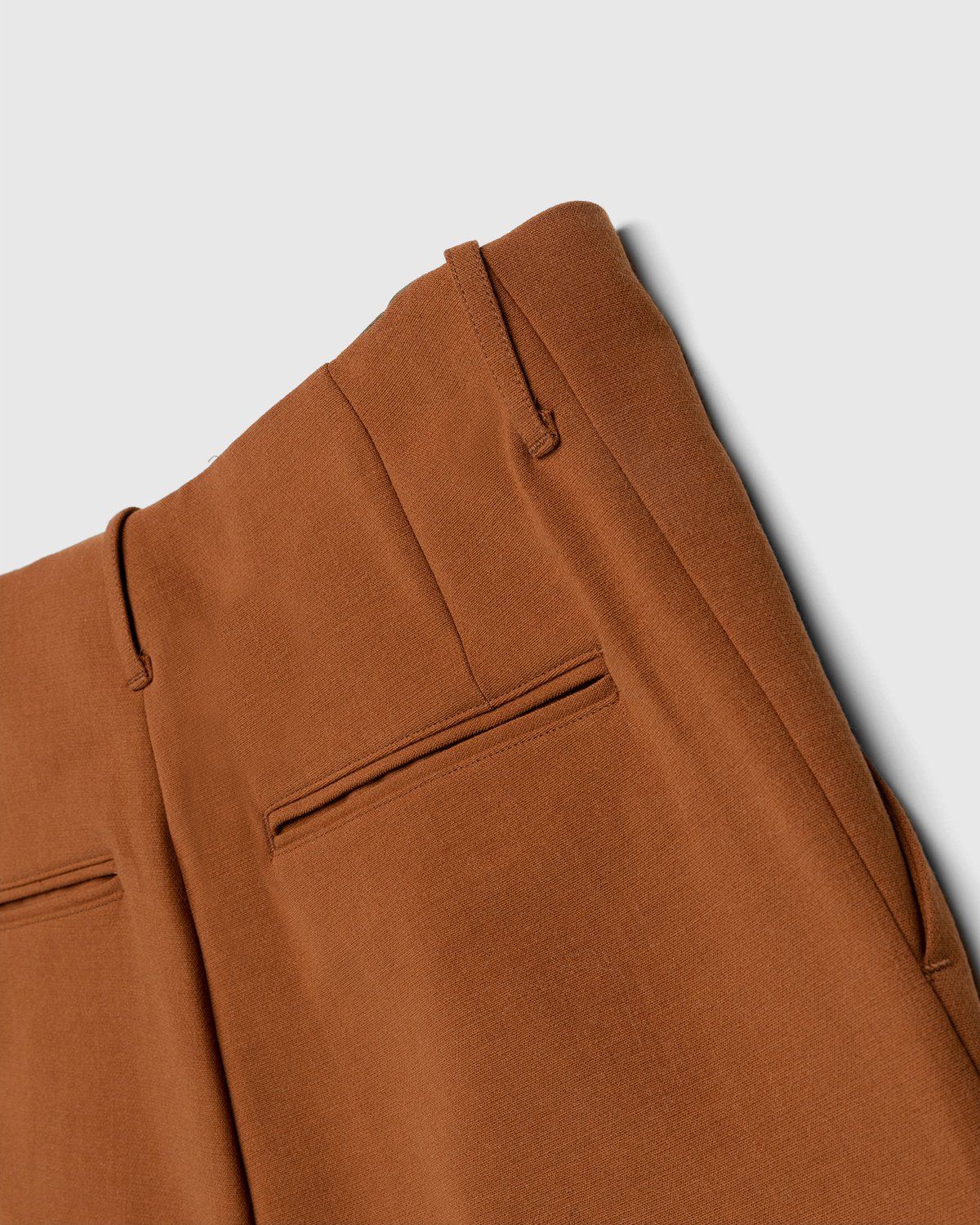 Auralee – Ultra-Fine Wool Pants Dark Orange - Trousers - Orange - Image 5