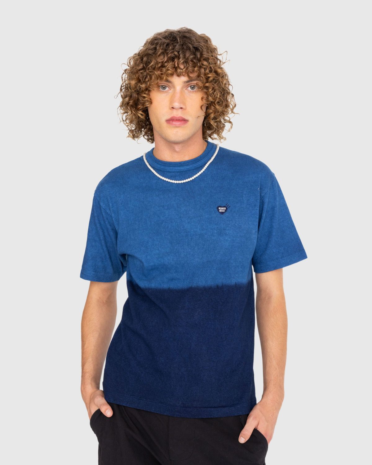 Human Made – Ningen-sei Indigo Dyed T-Shirt #2 Blue - Tops - Blue - Image 2
