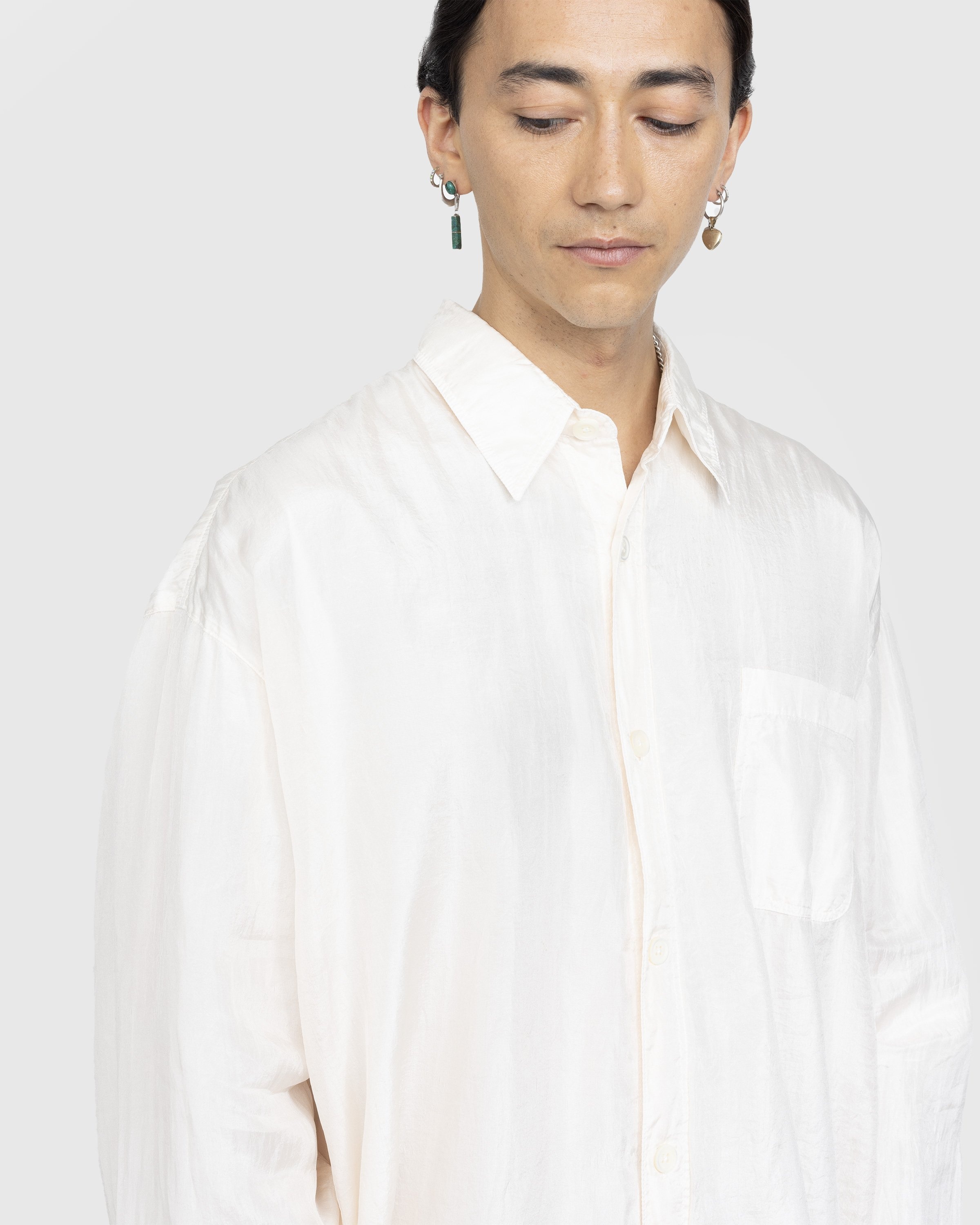 Our Legacy – Darling Shirt Champagne Cotton Silk - Shirts - Beige - Image 4