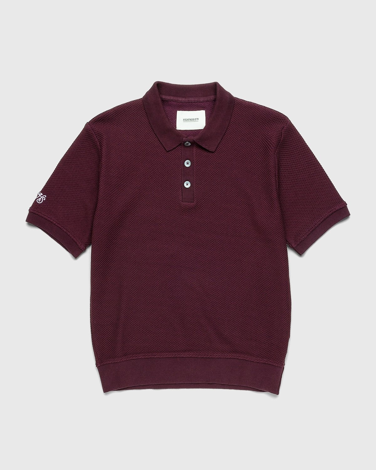 Highsnobiety – Knit Short-Sleeve Polo Bordeaux - Polos - Brown - Image 1