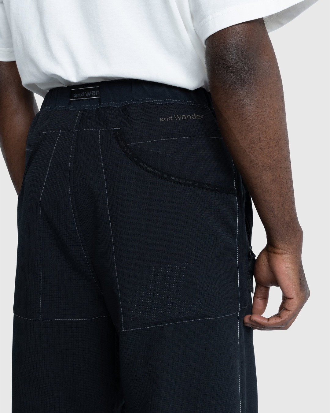 And Wander – Vent Pants Black - Pants - Black - Image 5