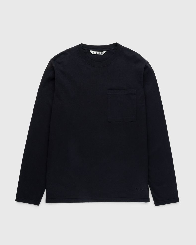 Pigment Dyed Boxy Long Sleeves Jersey Black