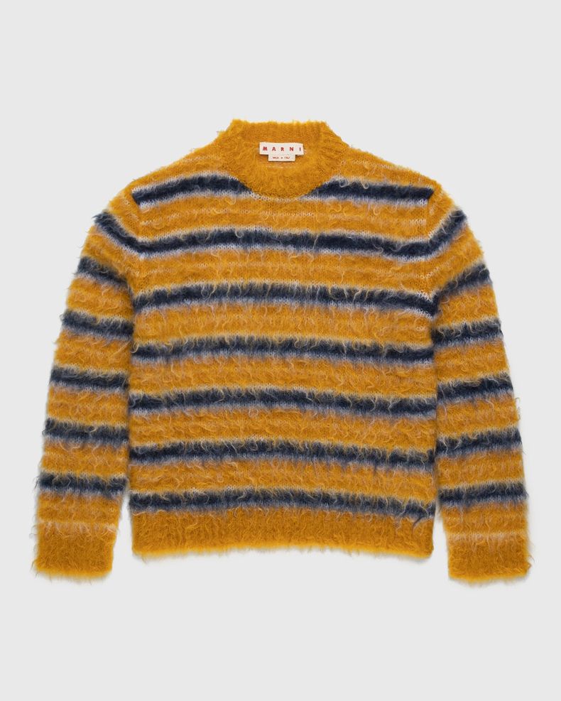 Marni – Striped Mohair Sweater Sunflower