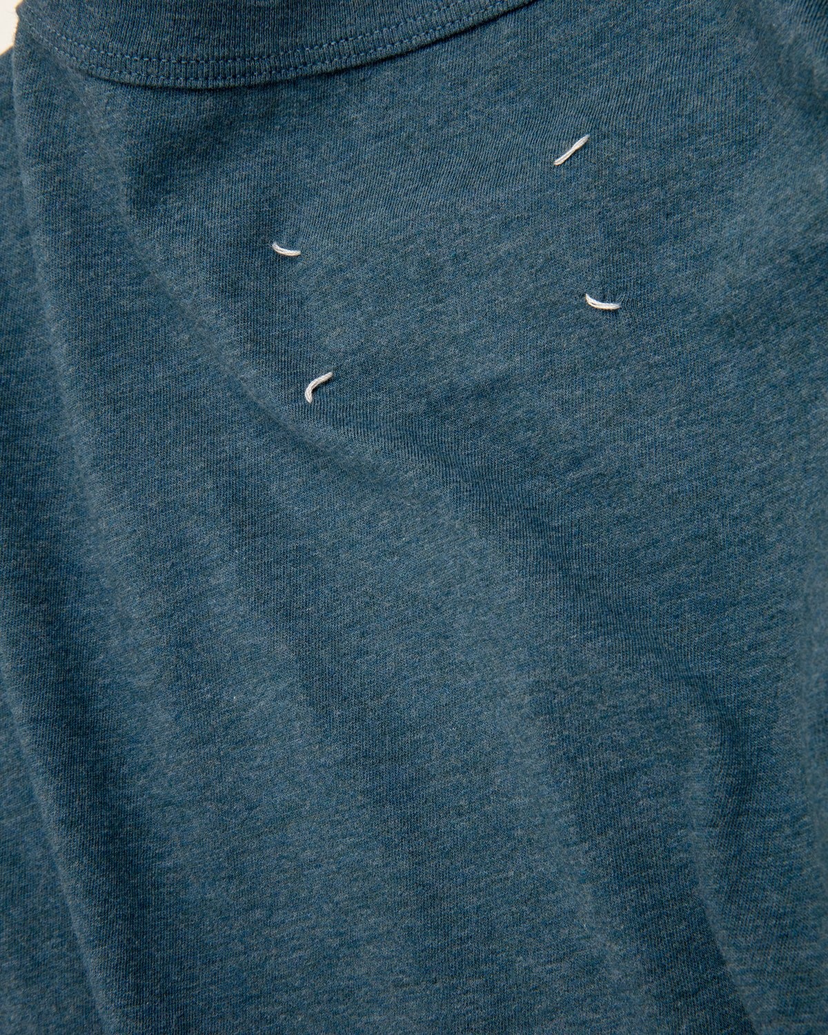 Maison Margiela – Logo T-Shirt Blue - Tops - Blue - Image 4