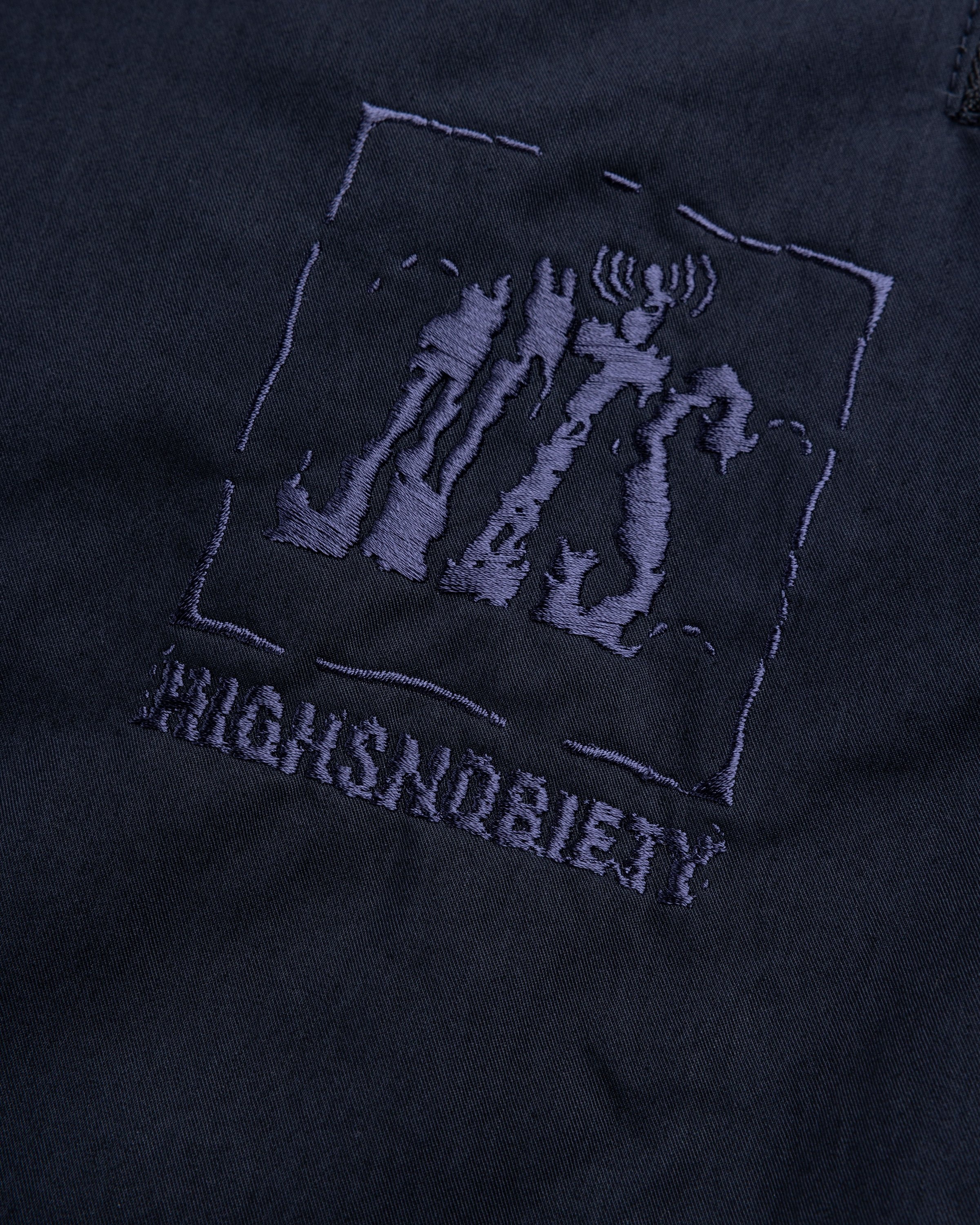 NTS x Highsnobiety – Brushed Nylon Trackpants Navy - Pants - Black - Image 6