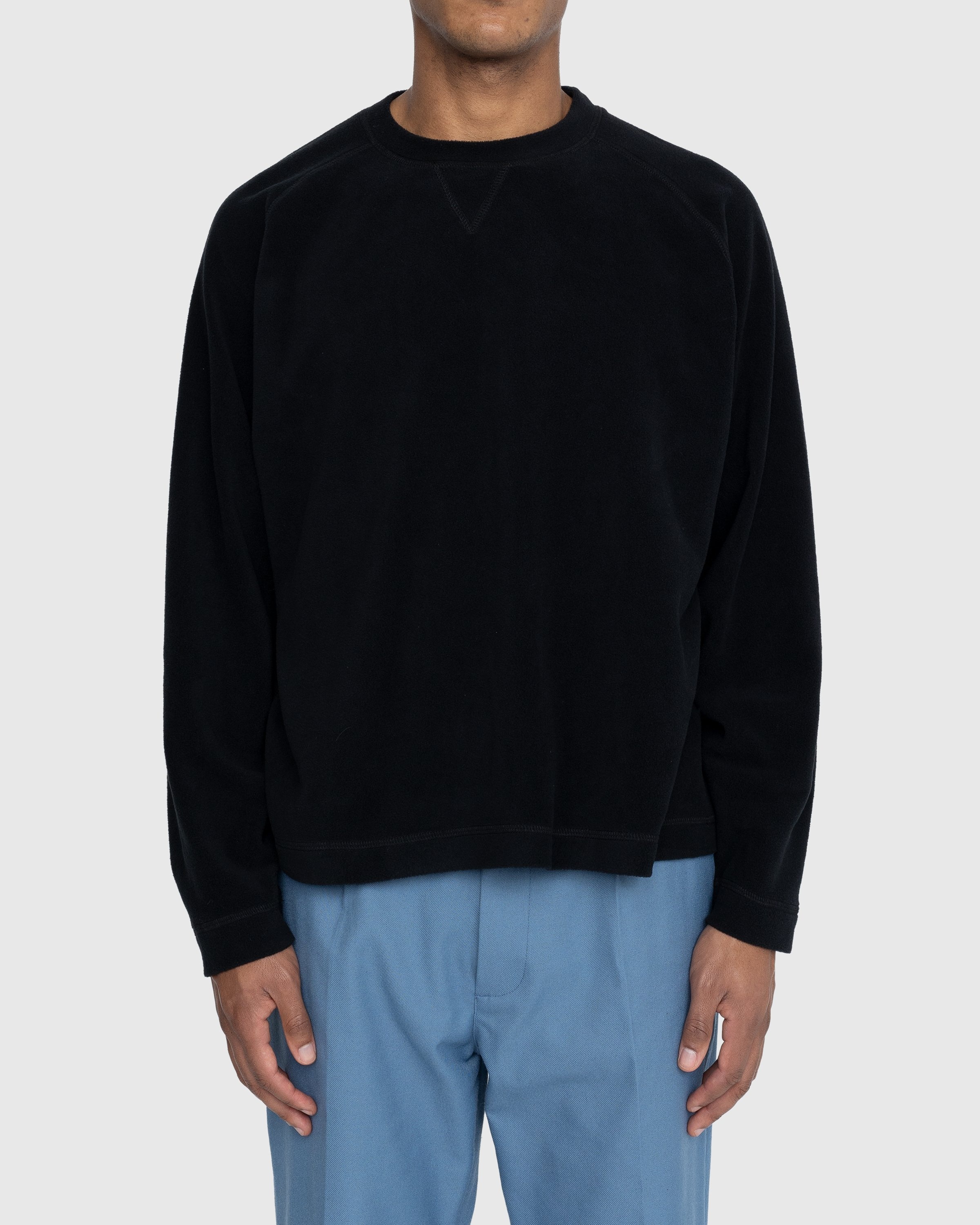 Highsnobiety – Polar Fleece Raglan Sweater Black - Knitwear - Black - Image 2