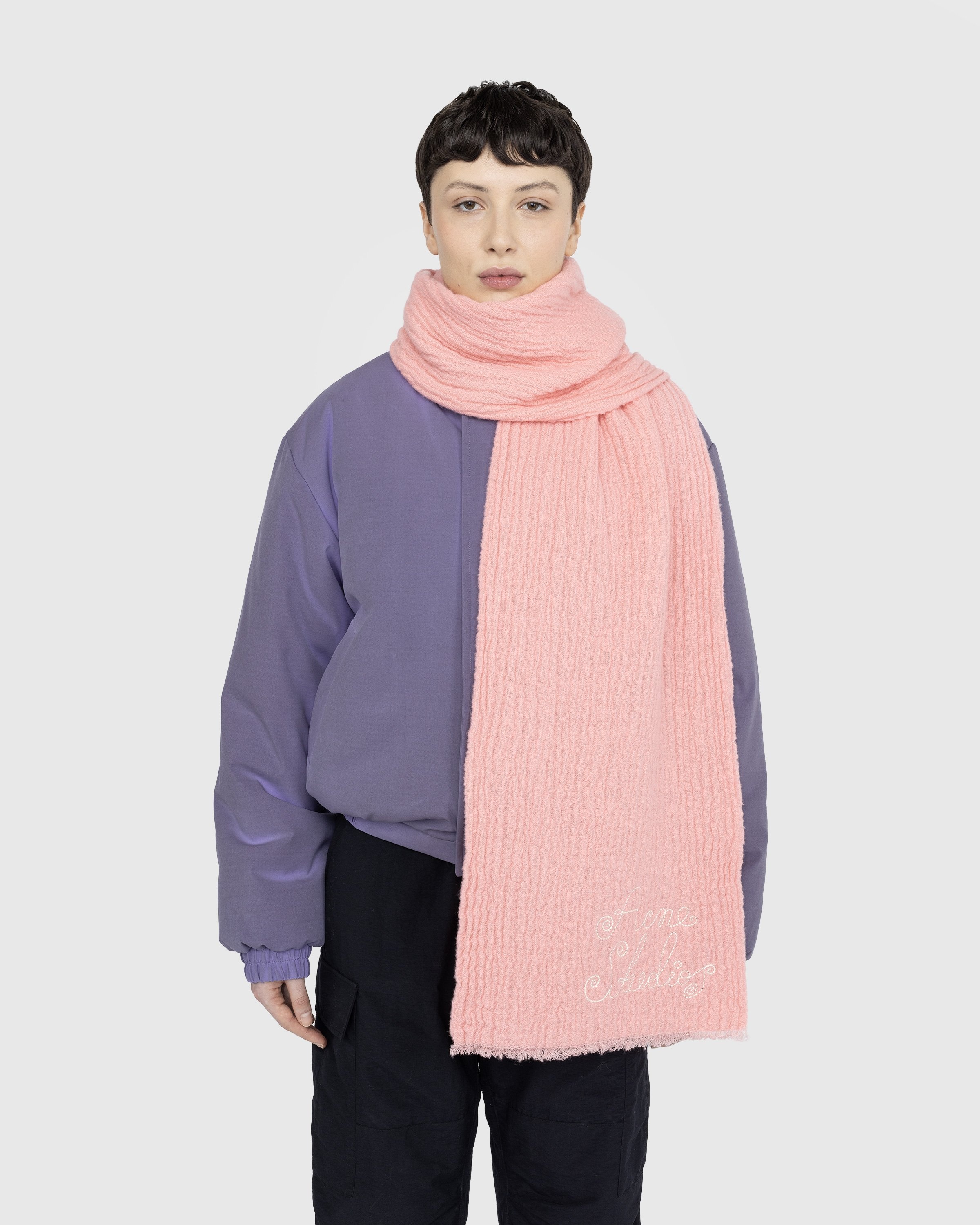 Acne Studios – Logo Scarf Pink - Scarves - Pink - Image 2