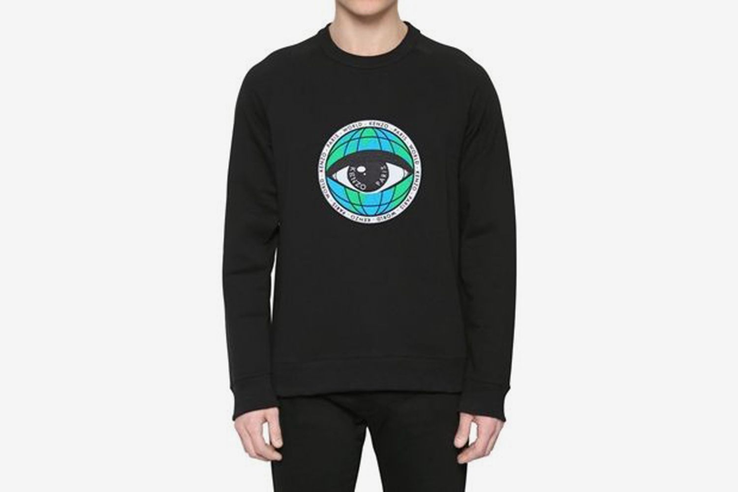 Eye World Patch Cotten Sweatshirt