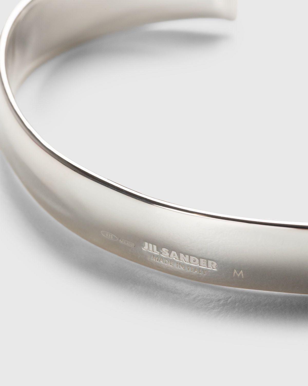 Jil Sander – Engraved Logo Band Bracelet Silver - Bracelets - Silver - Image 2