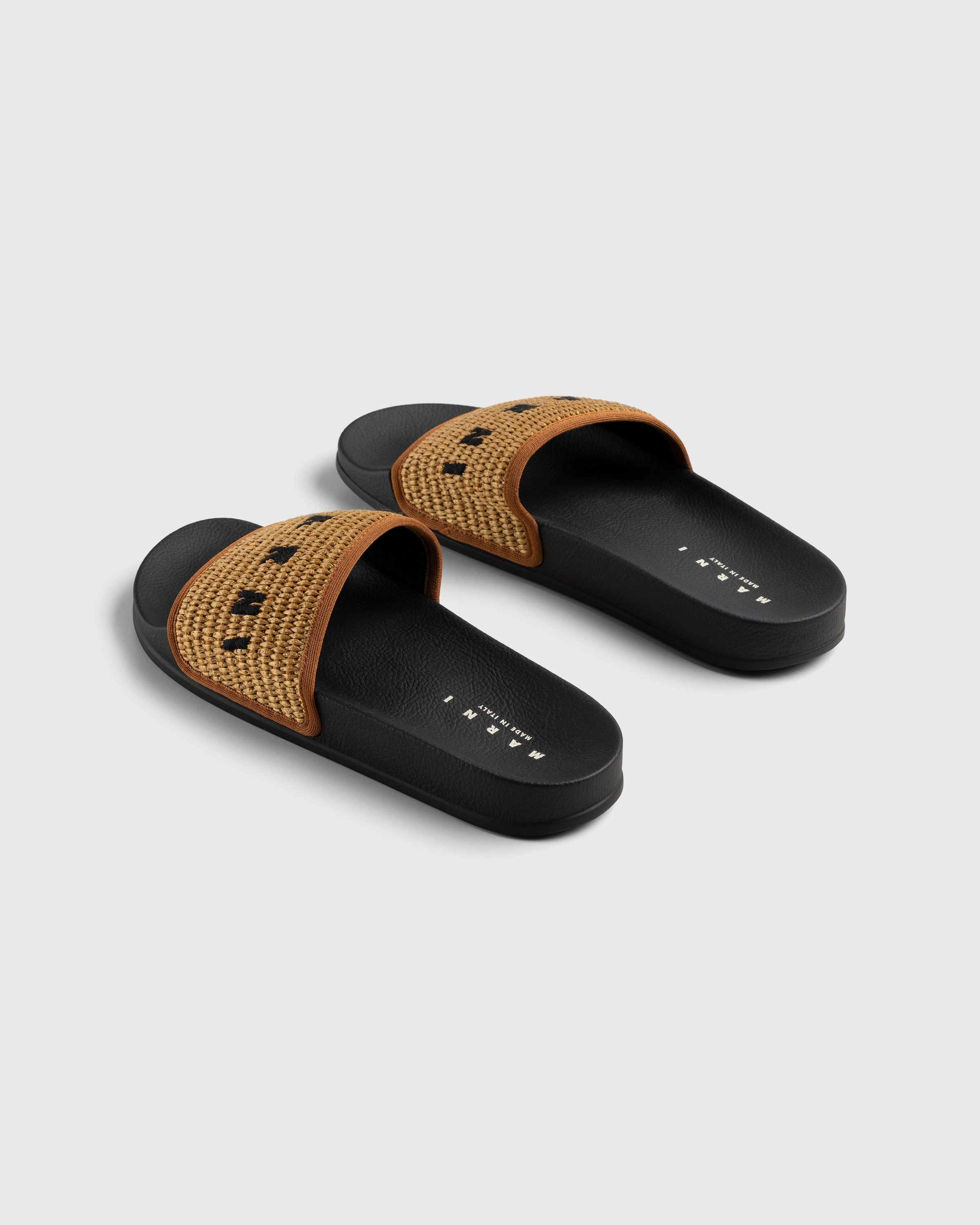Marni – Raffia Logo Sandal Black - Sandals & Slides - Black - Image 3