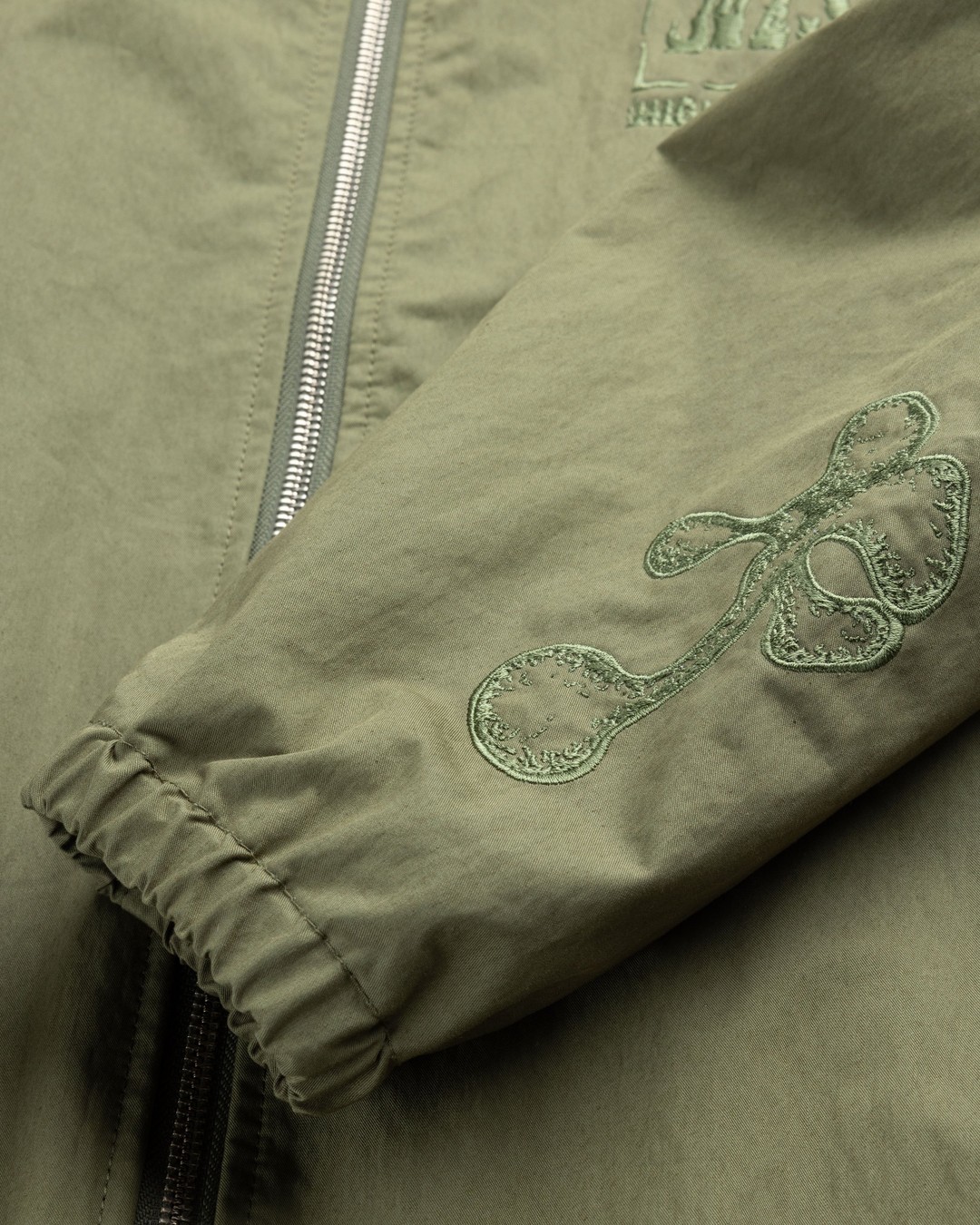 NTS x Highsnobiety – Brushed Nylon Track Jacket Green - Outerwear - Green - Image 6
