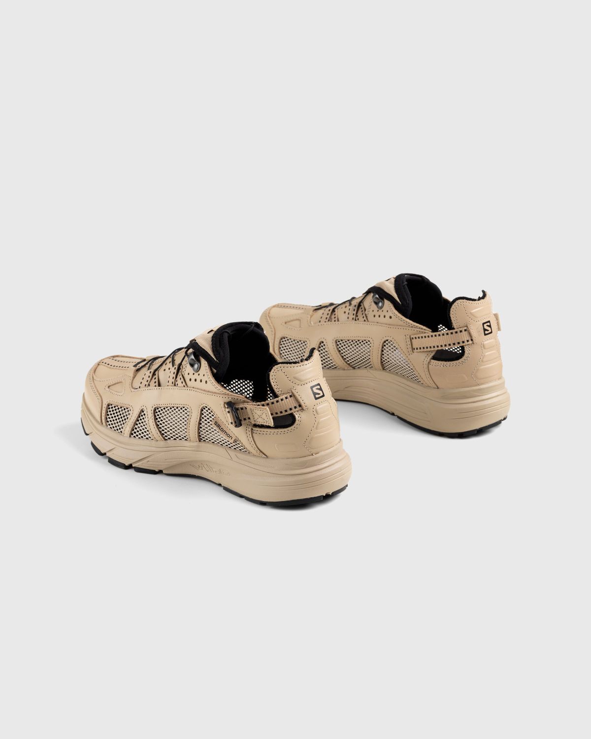 Salomon – Techsonic Leather Advanced Safari/Safari/Black - Low Top Sneakers - Beige - Image 4
