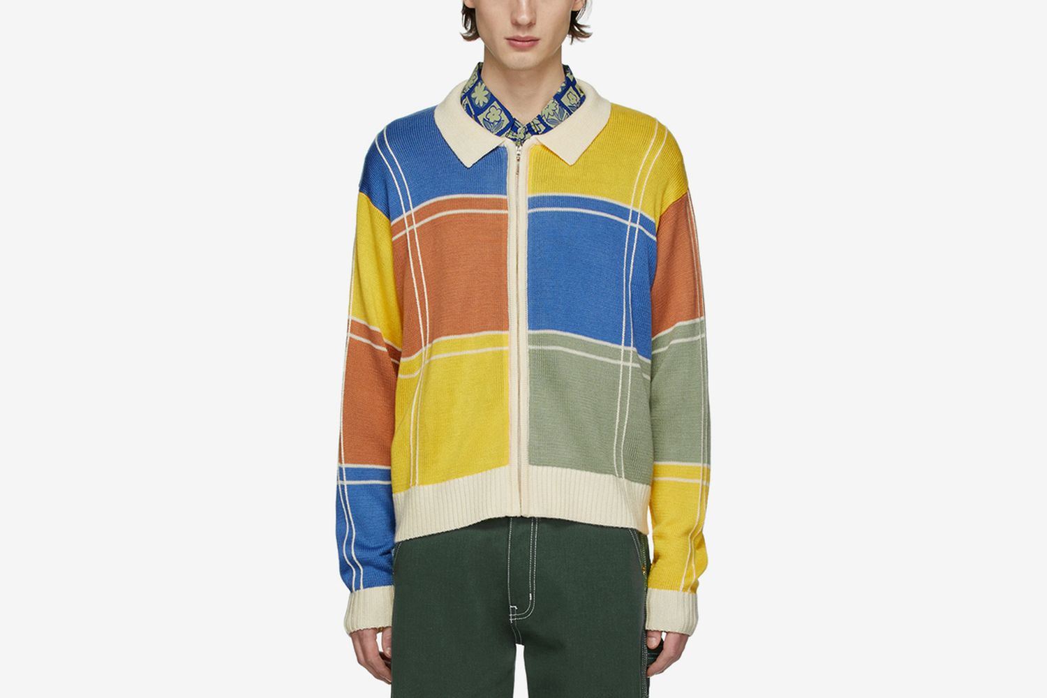 Colorblock Zip Sweater