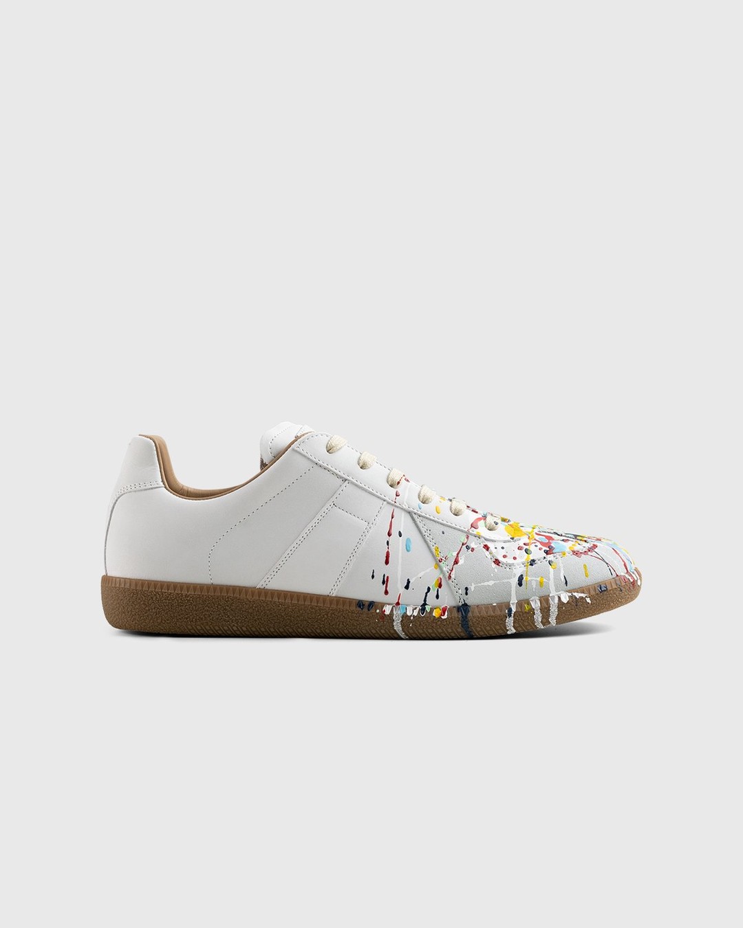 Maison Margiela – Replica Paint Drop Sneakers White - Low Top Sneakers - White - Image 1