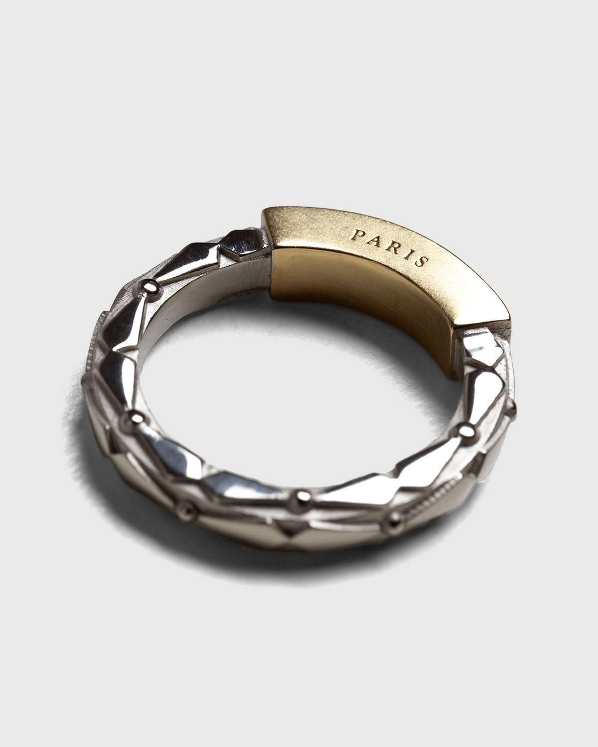 Maison Margiela – Two-Tone Embossed Ring Silver - Jewelry - Silver - Image 5