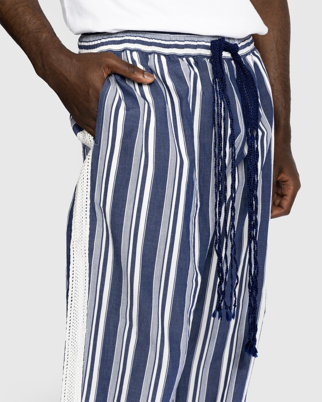 Wales Bonner – Soul Pyjama Trousers - Loungewear - Blue - Image 4
