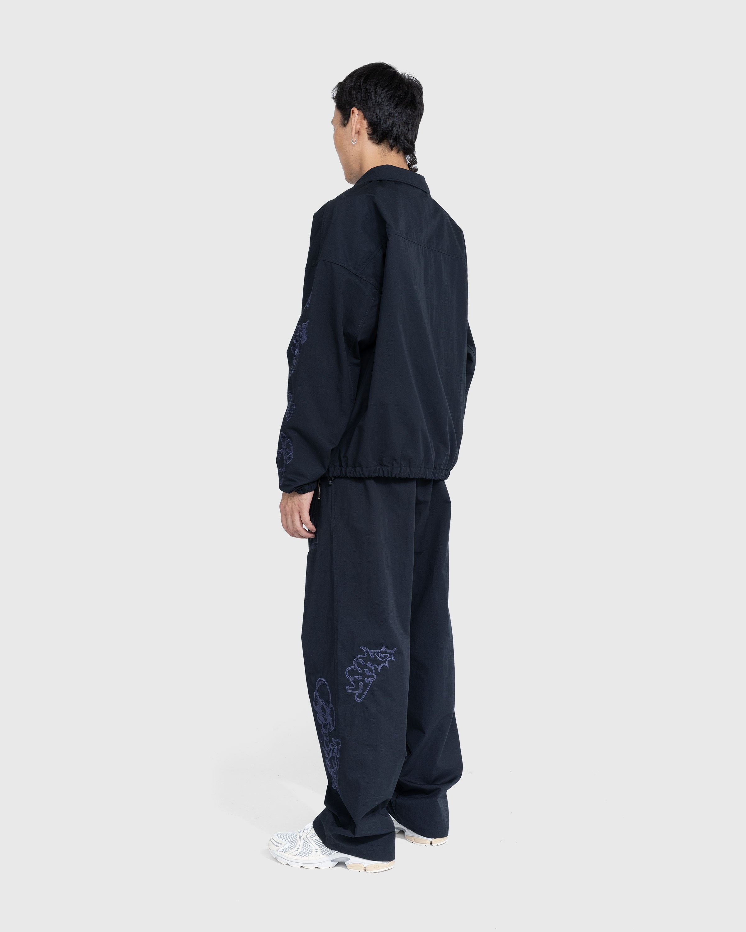 NTS x Highsnobiety – Brushed Nylon Trackpants Navy - Pants - Black - Image 5