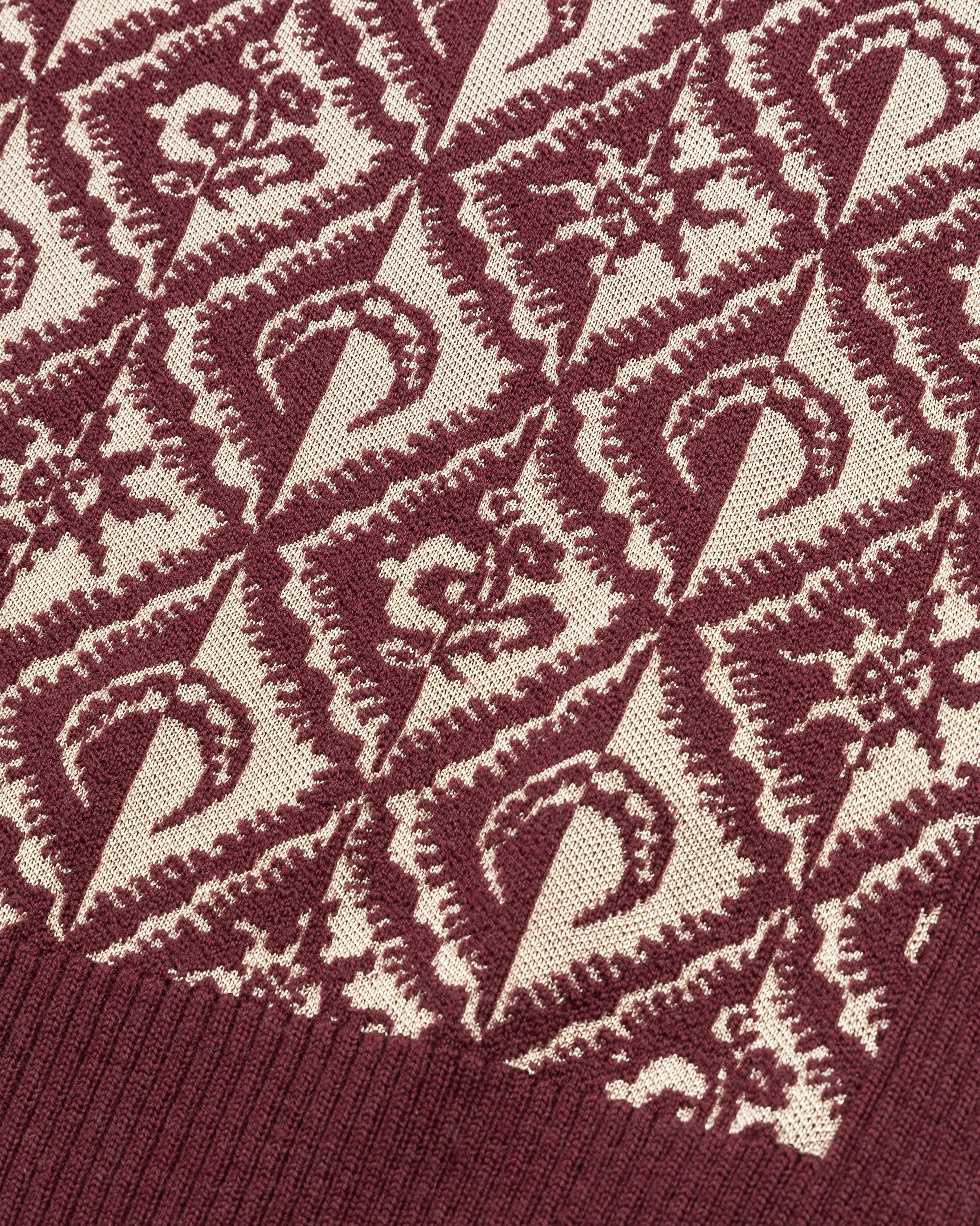 Marine Serre – Moon Diamant Knit Jacquard Sleeveless Pullover Red