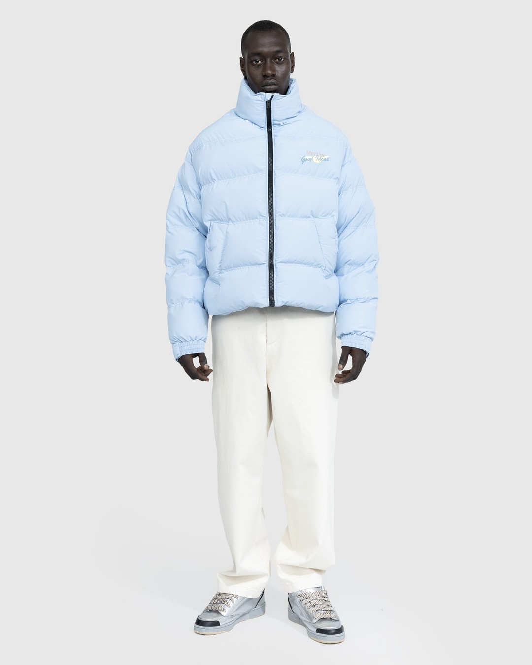 Martine Rose – Doll Puffer Jacket Icy Blue - Outerwear - Blue - Image 3