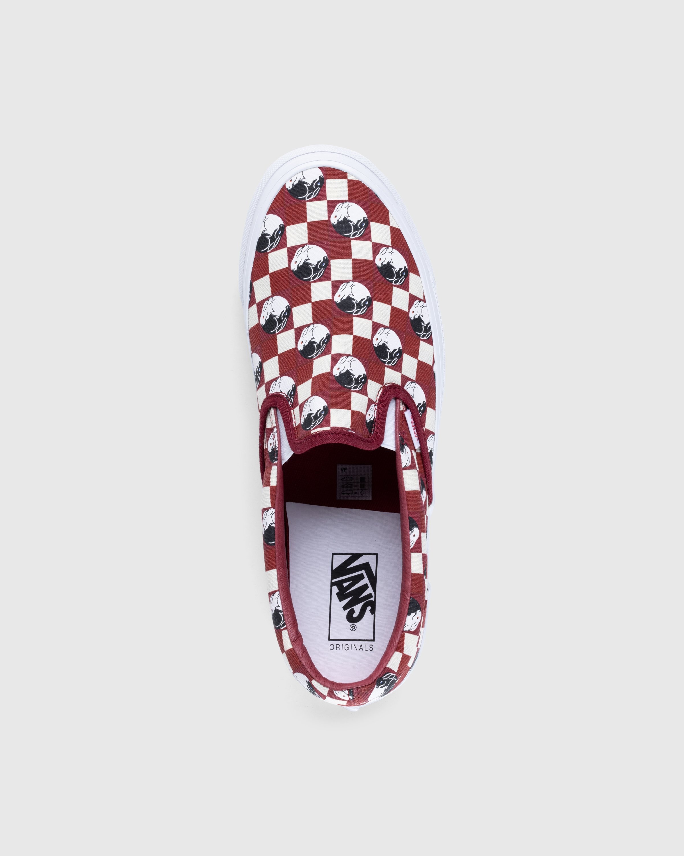 Checkered vans new arrivals slip ons red