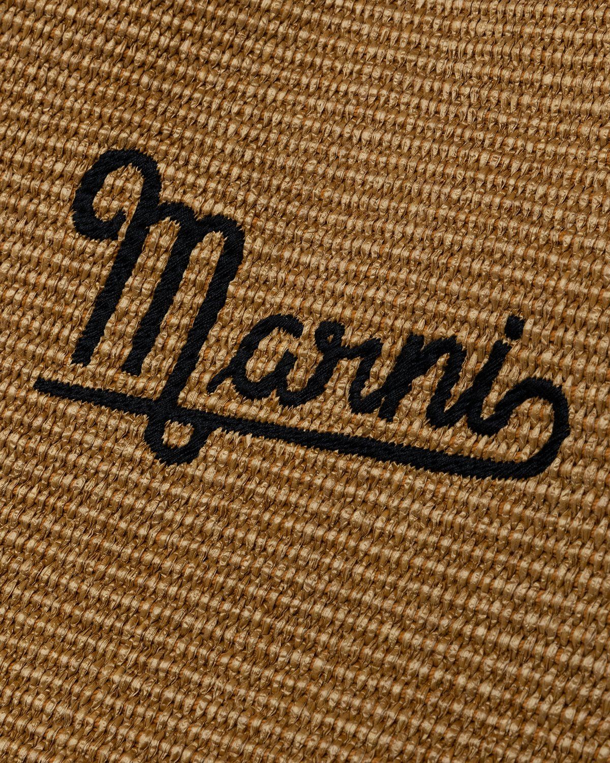 Marni – Raffia Summer Logo Bag Raw Sienna Natural - Bags - Brown - Image 3