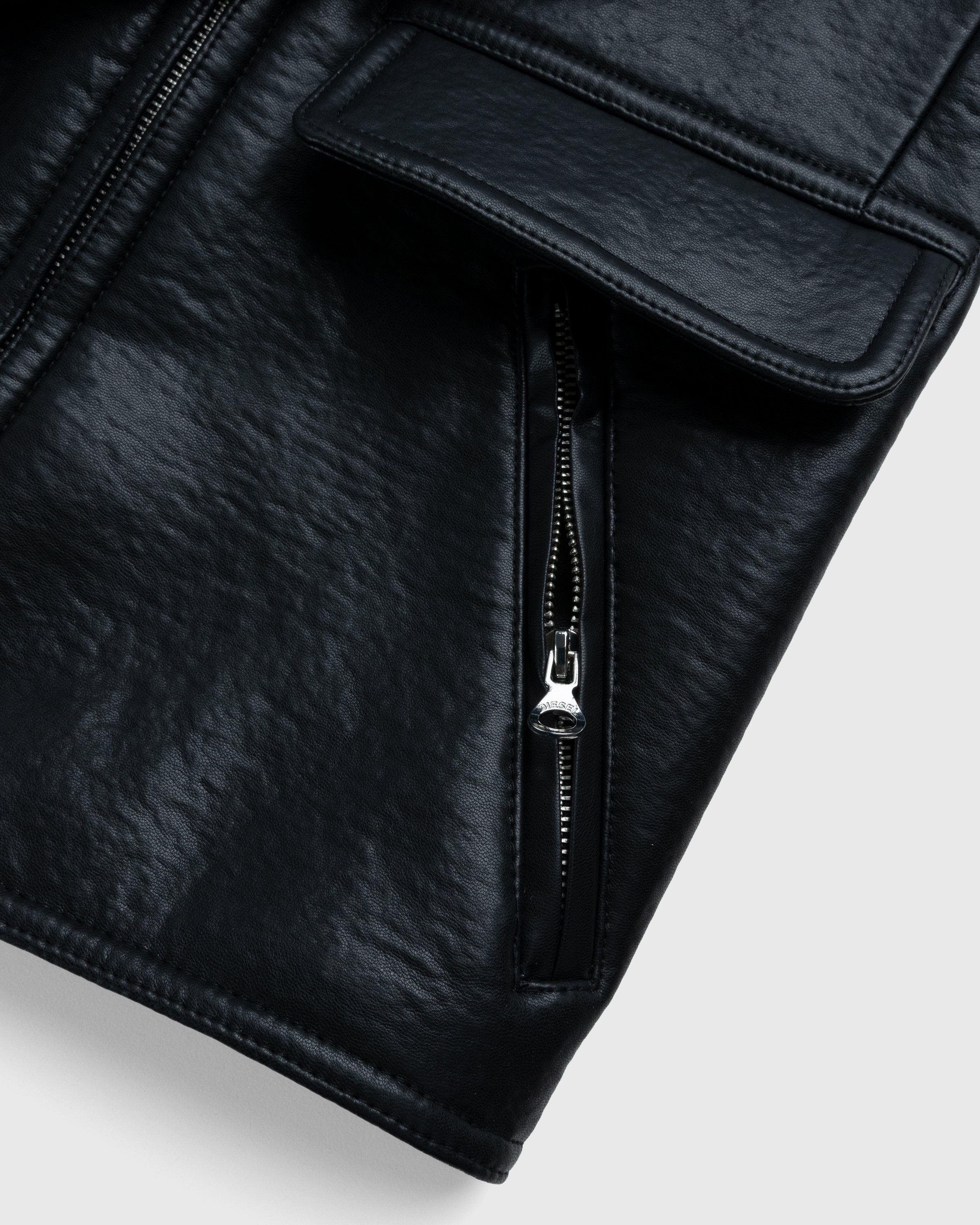 Diesel black deals leather biker jacket