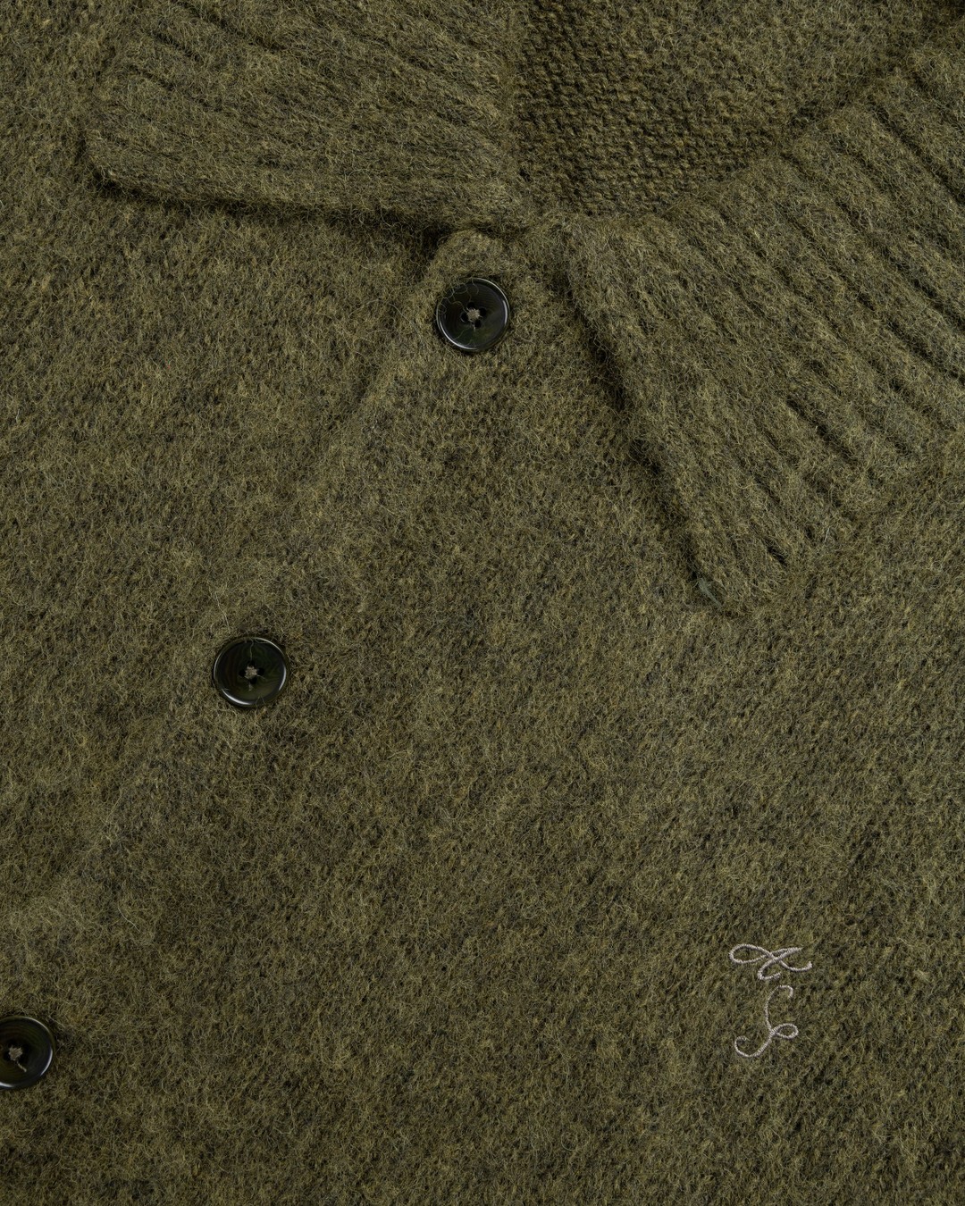 Acne Studios – Polo Wool Cardigan Dark Olive - Knitwear - Green - Image 5