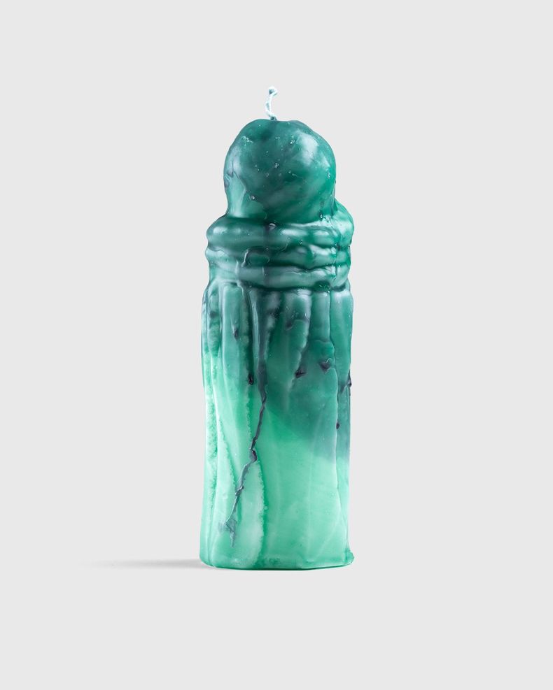 Laura Welker – Hand Carved Wax Candle Green