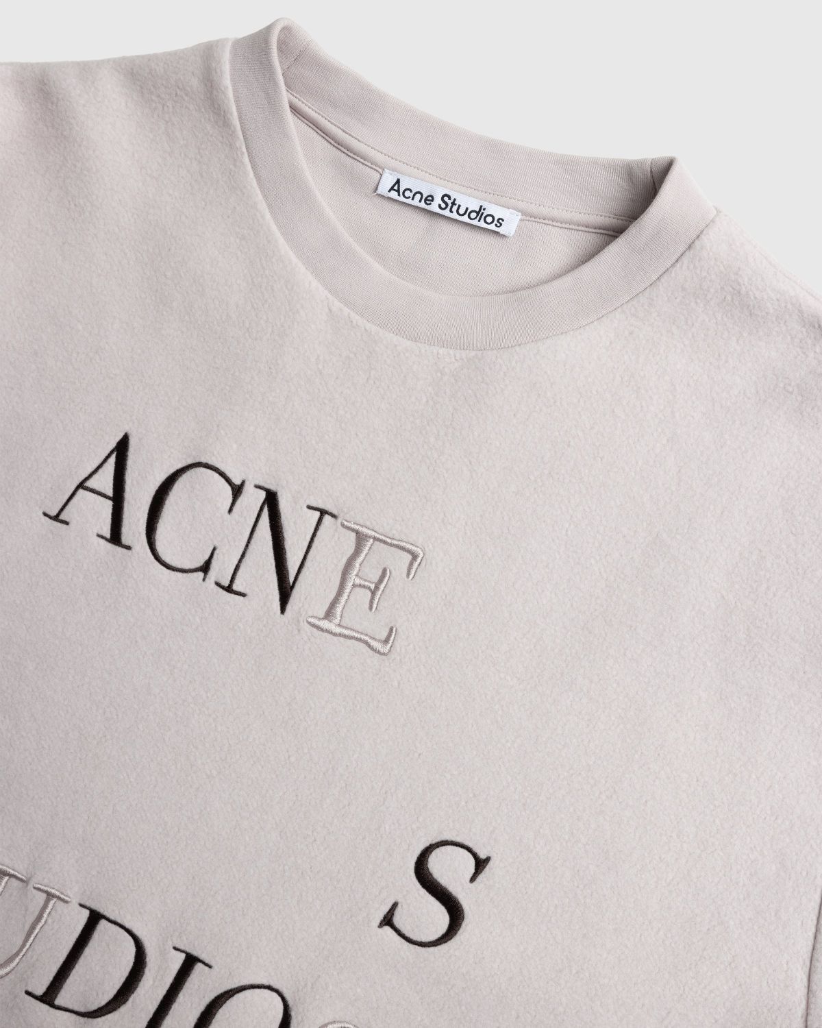 Acne Studios – Logo T-Shirt Beige - T-shirts - Beige - Image 6