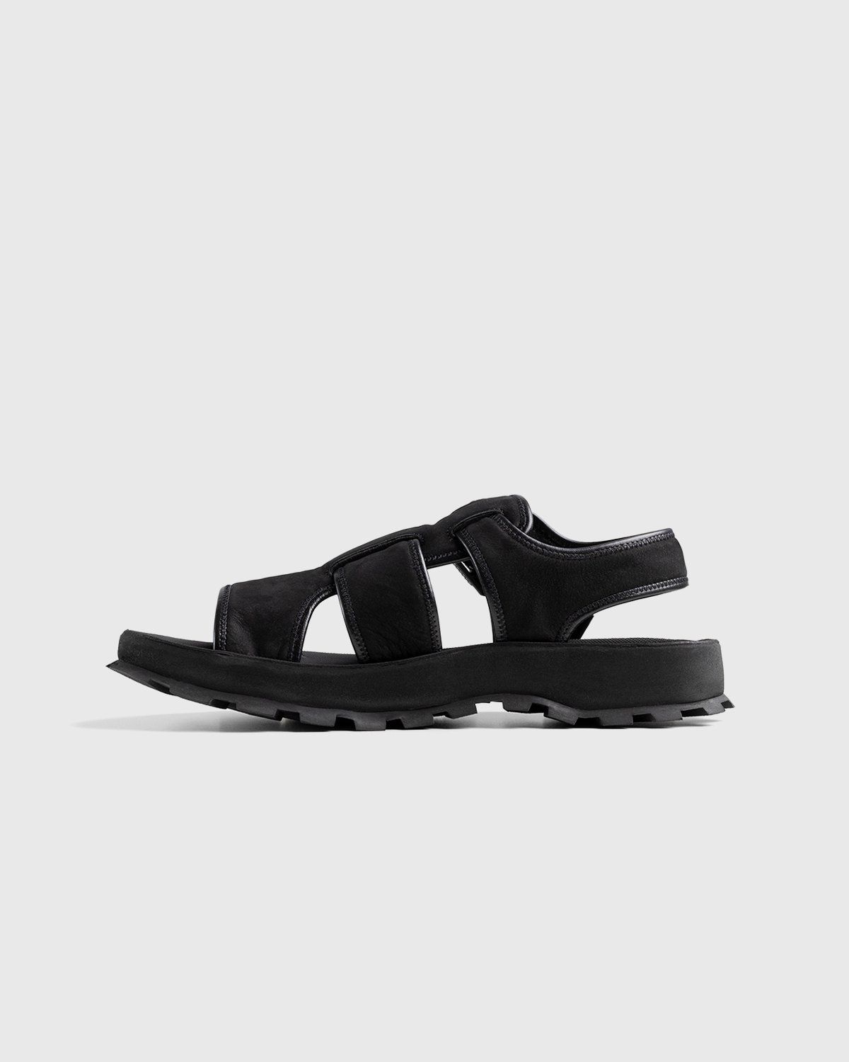 Jil Sander – Calfskin Leather Sandal Black | Highsnobiety Shop