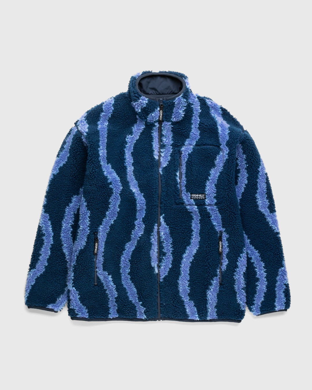 GRAMICCI グラミチ フリース シェルパ ジャケット NAVY SWIRL