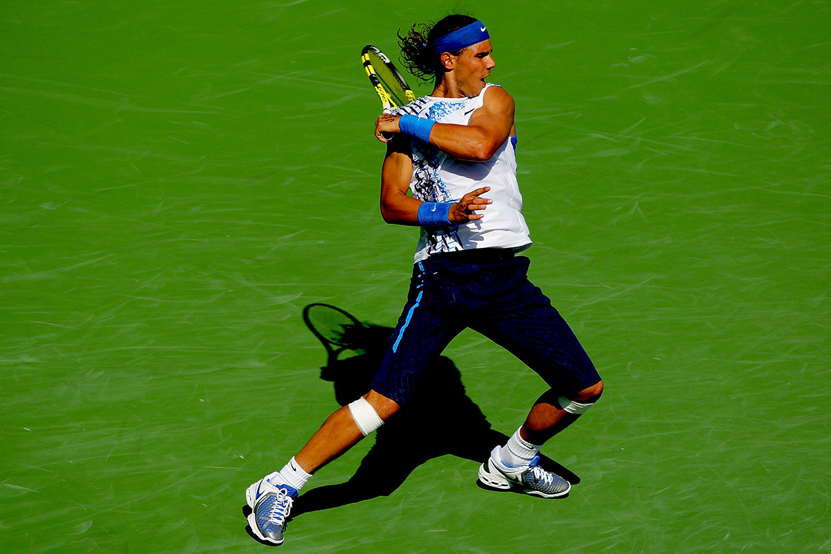 Nadal rocking his quintessential look, Indian Wells 2008 