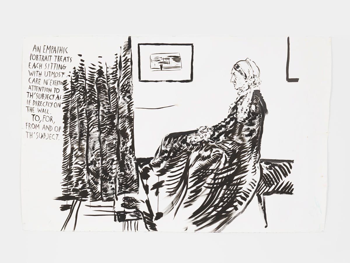 Raymond Pettibon, <em>No Title (An empathic portrait...)</em>, 2017