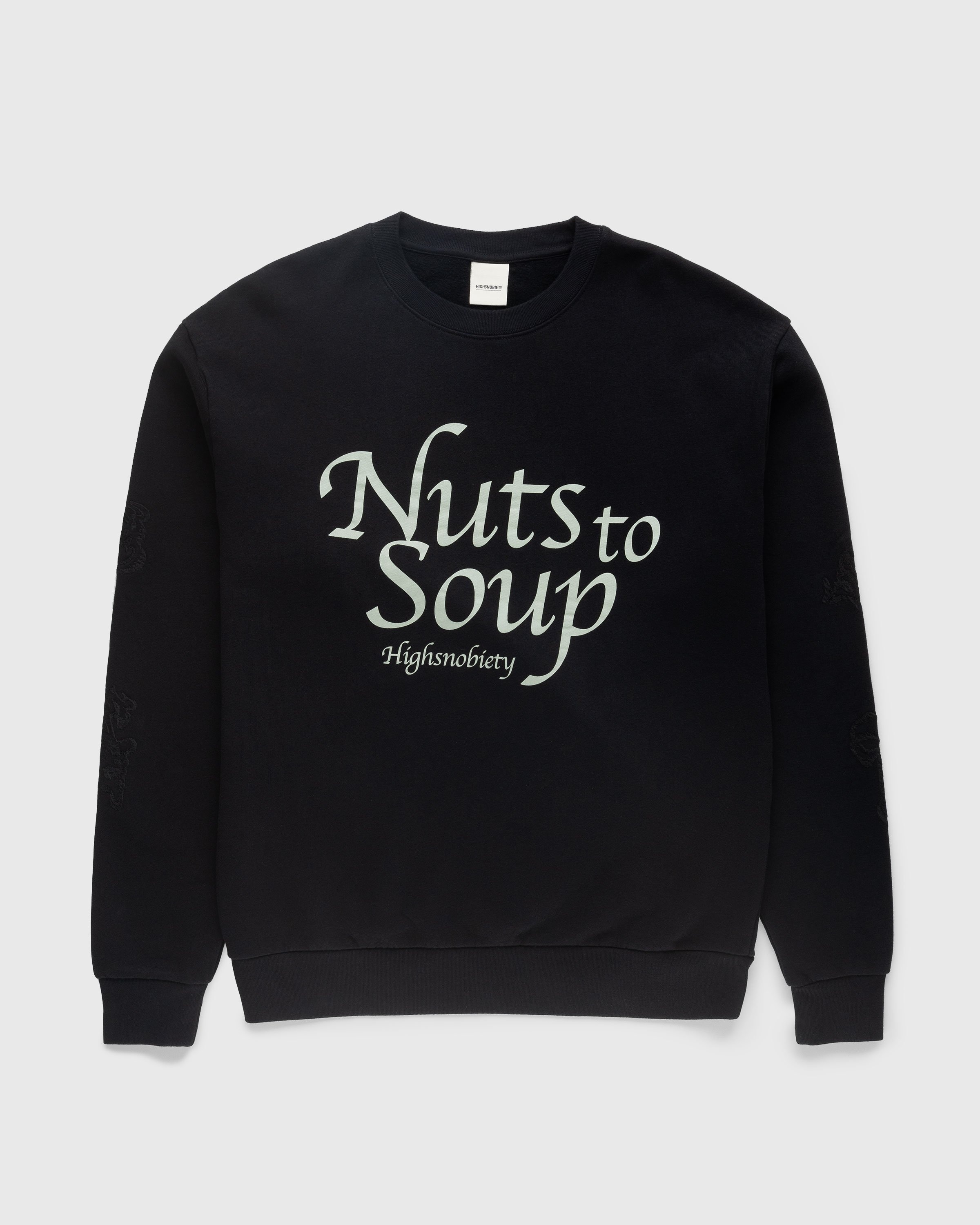 NTS x Highsnobiety – Nuts To Soup Crewneck Black - Knitwear - Black - Image 1
