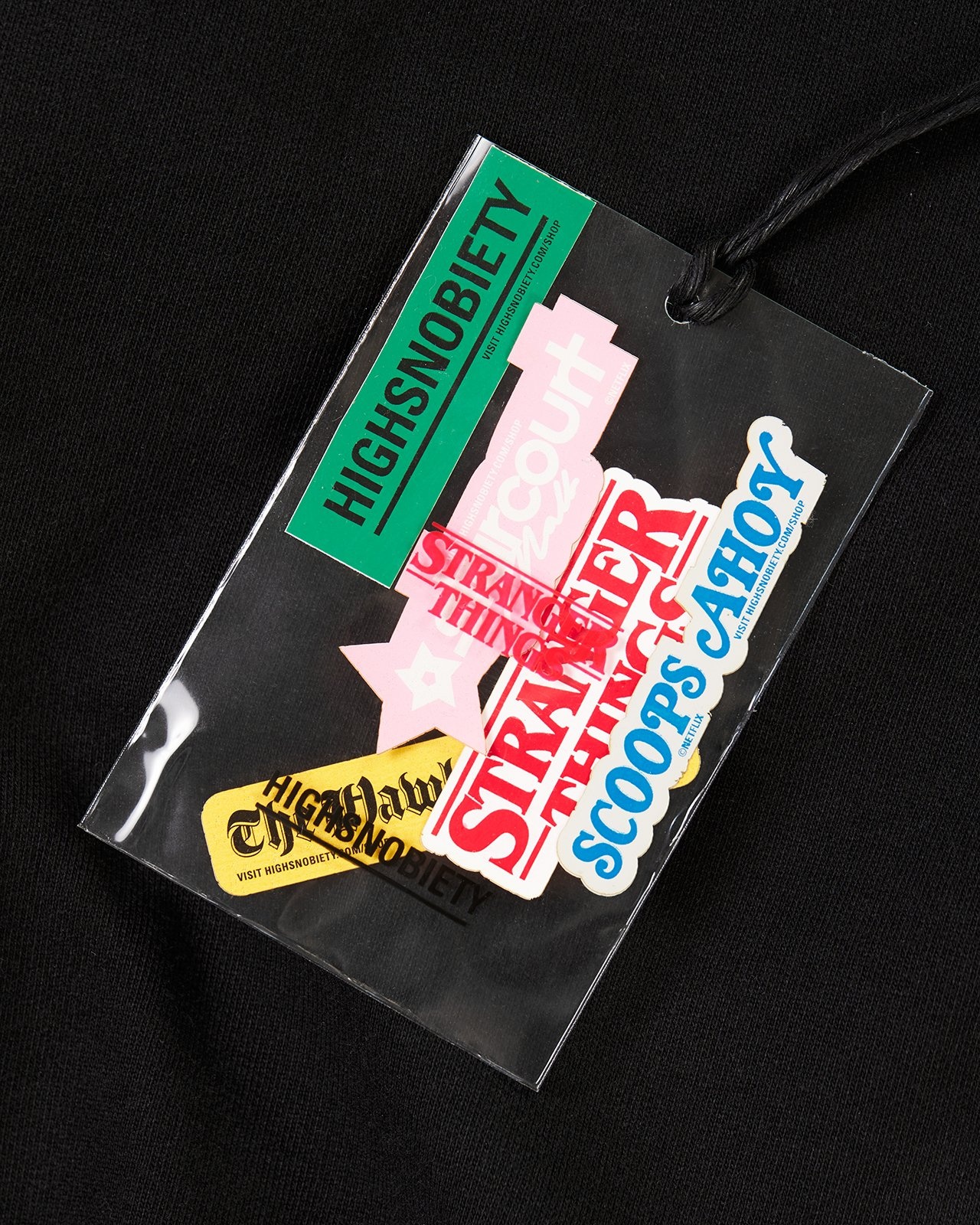 Highsnobiety – Stranger Things Logo Hoodie Black - Sweats - Black - Image 8