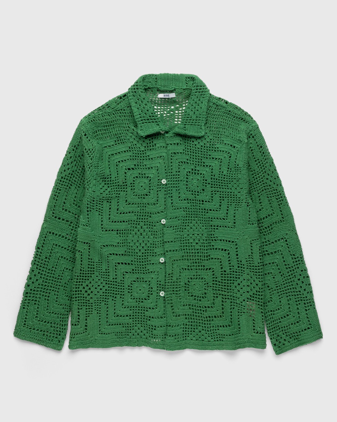 Bode – Crochet Overshirt Green - Overshirt - Green - Image 1