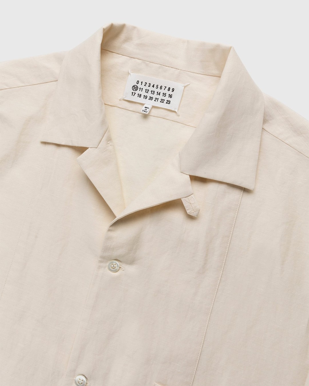 Maison Margiela – Ivory Button-Up Shirt Beige - Shortsleeve Shirts - White - Image 4
