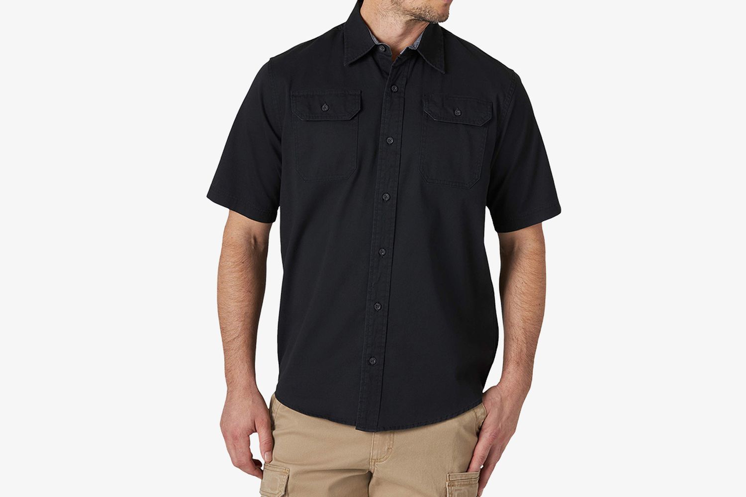 Short Sleeve Comfort Stretch Woven Shirt