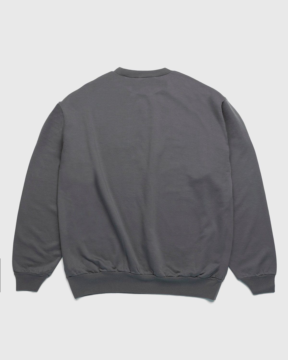 Auralee – Knitted Cotton Crew Grey - Sweats - Grey - Image 2