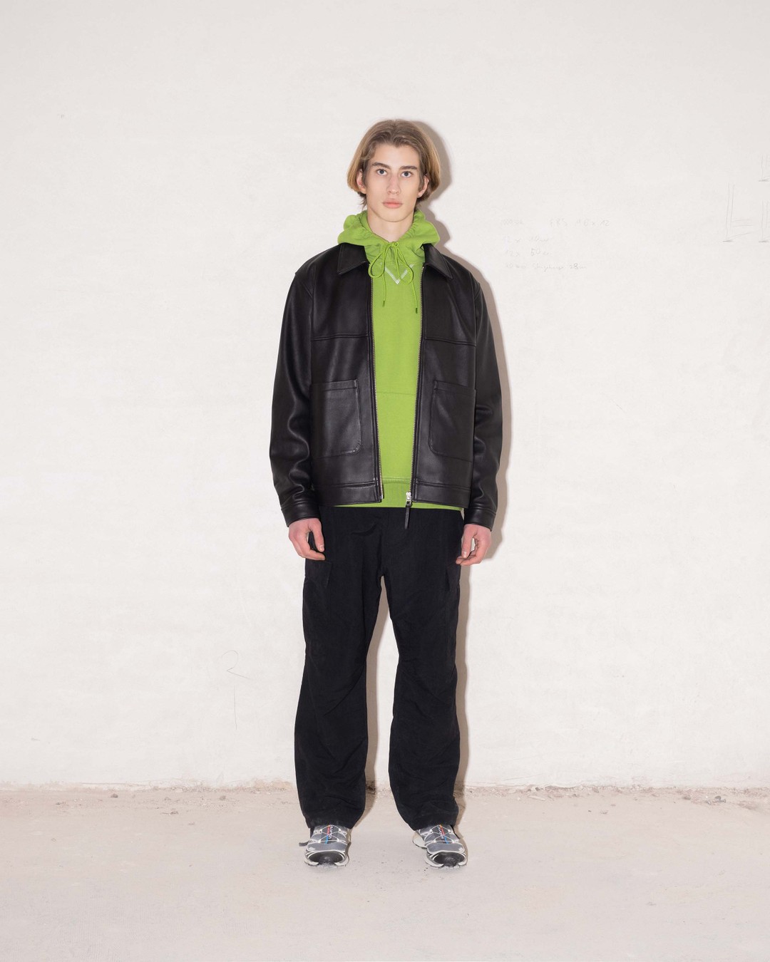 Highsnobiety – Leather Jacket Olive Green - Outerwear - Green - Image 6