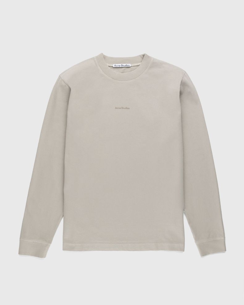 Acne Studios – Organic Cotton Logo Longsleeve Oyster Grey