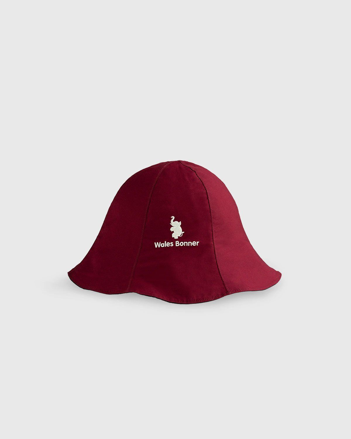 Adidas x Wales Bonner – Sunhat Black Burgundy - Hats - Red - Image 1