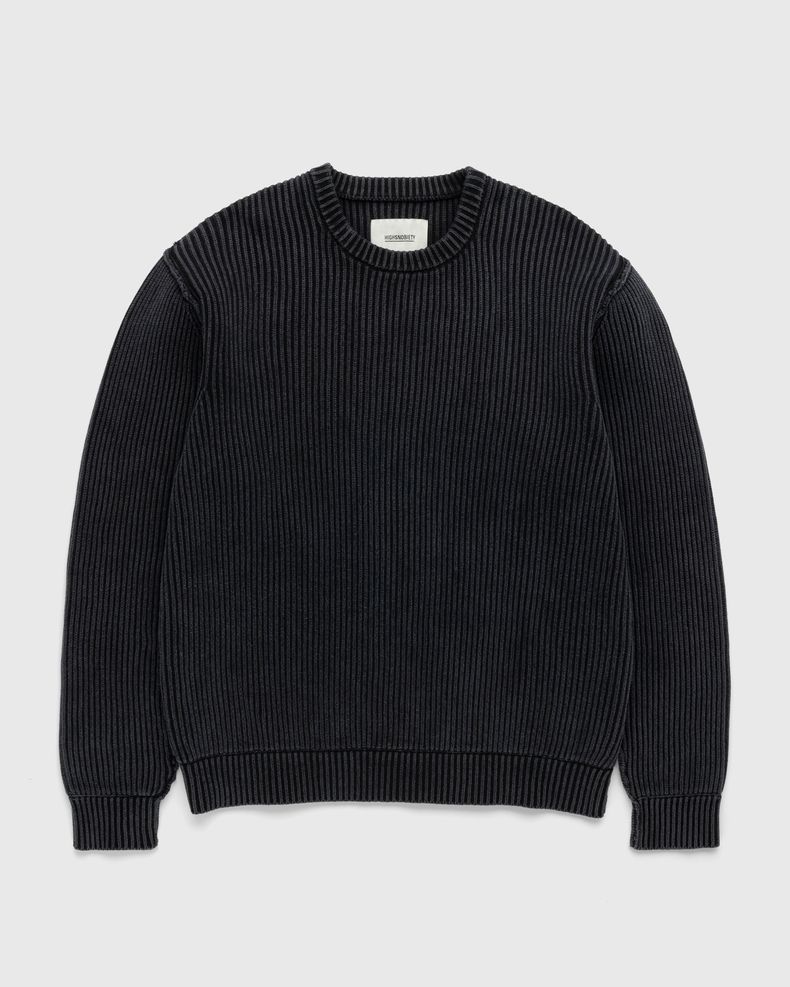 Highsnobiety – Pigment Dyed Loose Knit Sweater Black