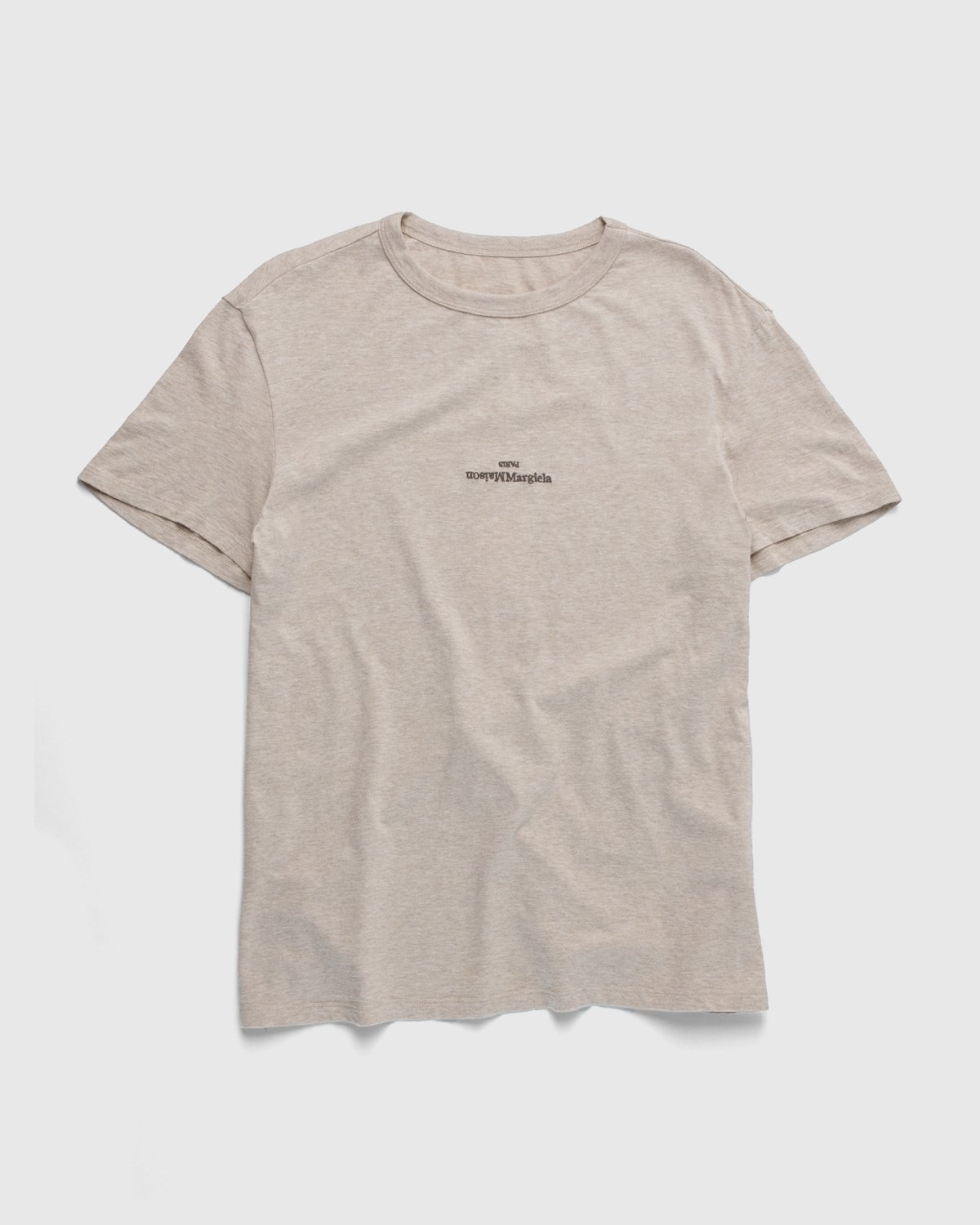 Maison Margiela – Logo T-Shirt Beige - Tops - Beige - Image 1