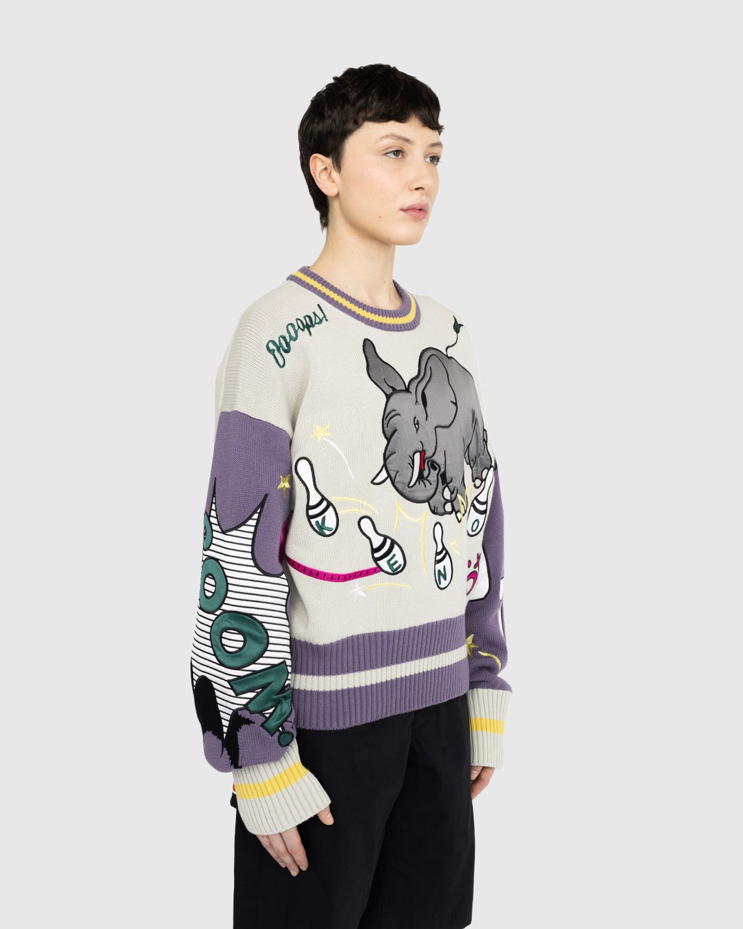 Kenzo – Elephant Jumper - Knitwear - Purple - Image 3