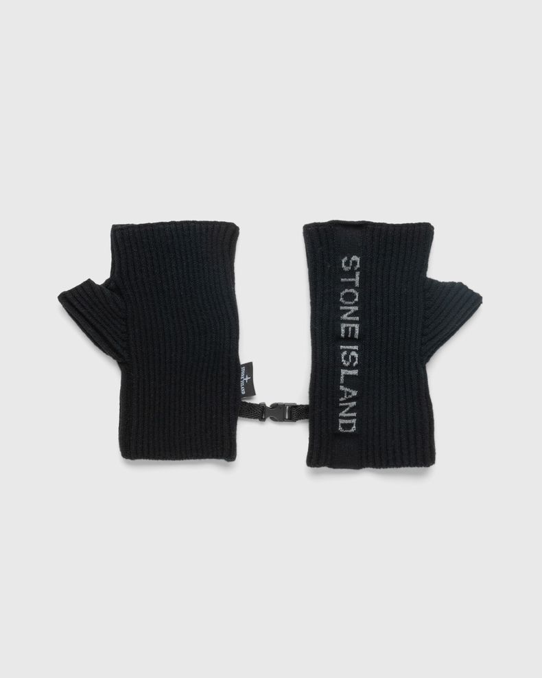 Stone Island – Reflective Half Mittens Black