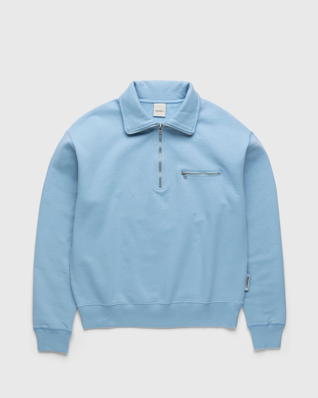 Light blue quarter deals zip sweatshirt